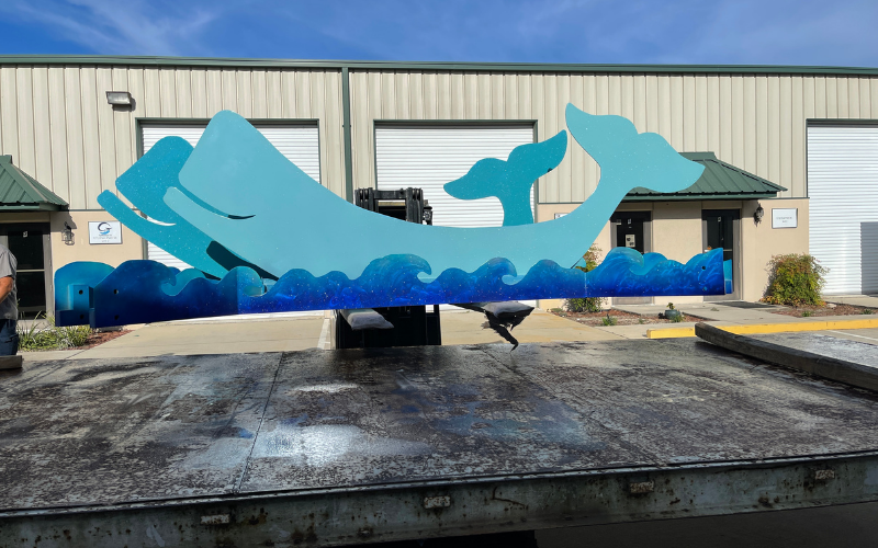 JAS Powder Coating Commercial Aluminum Custom Whales for Lookout Tower in New Smyrna Beach( 800 x 500 )